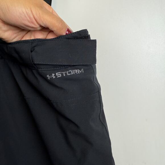 Under Armour Kids Snow Bib Snowboarding Loose Black - YLG Youth Large - Picture 5 of 9